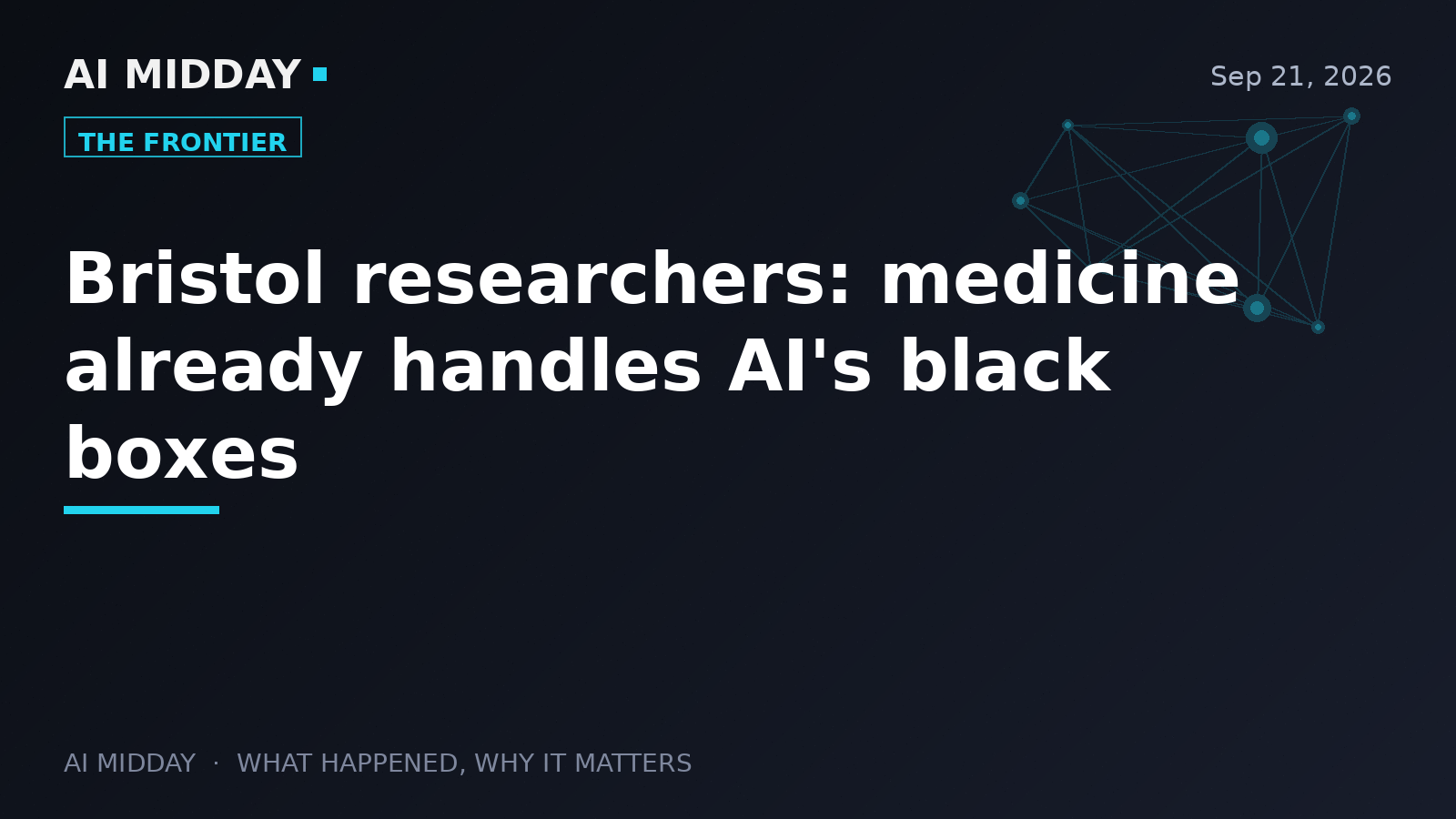 Bristol researchers: medicine already handles AI's black boxes