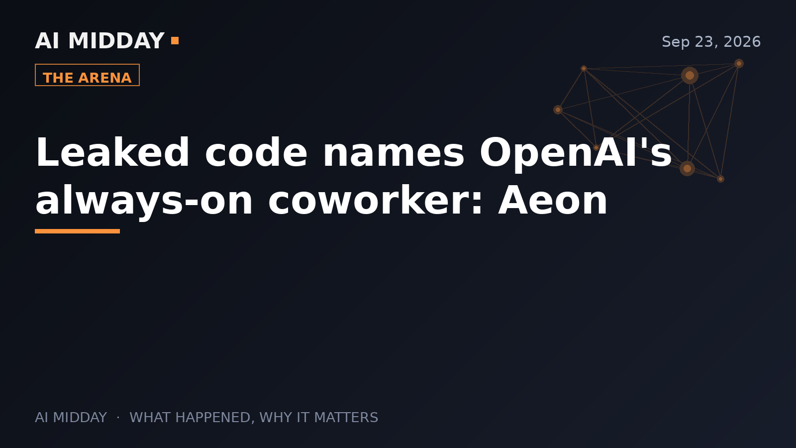 Leaked code names OpenAI's always-on coworker: Aeon