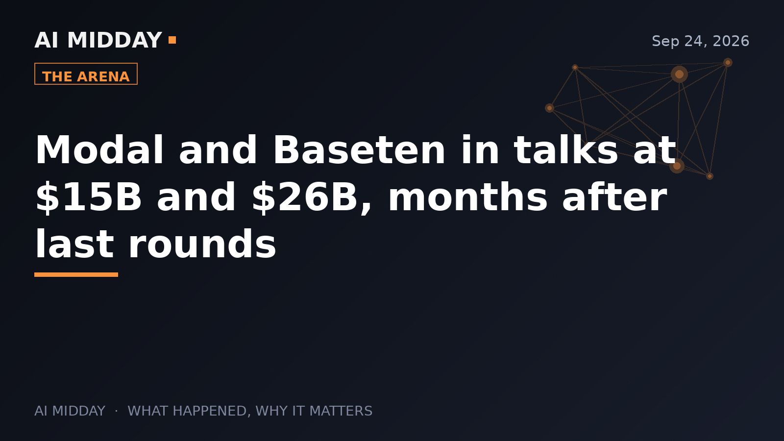 Modal and Baseten in talks at $15B and $26B, months after last rounds