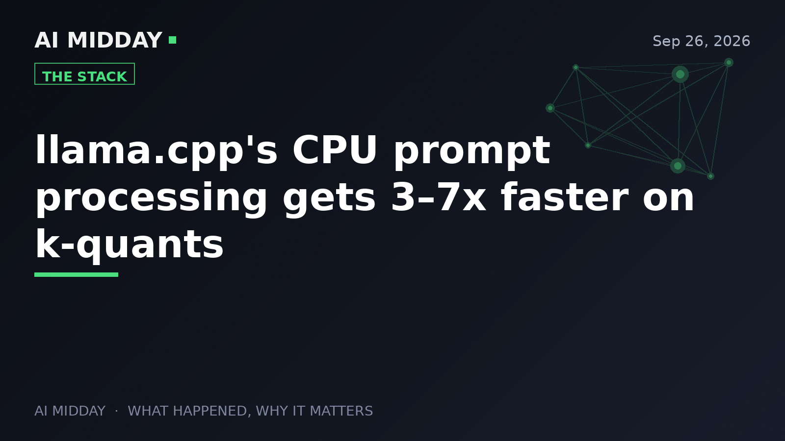 llama.cpp's CPU prompt processing gets 3–7x faster on k-quants
