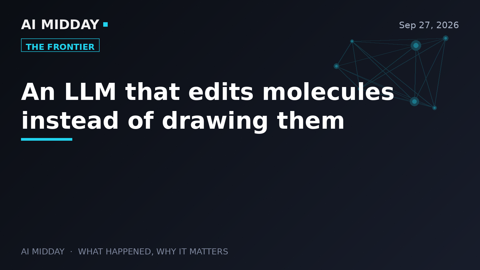 An LLM that edits molecules instead of drawing them