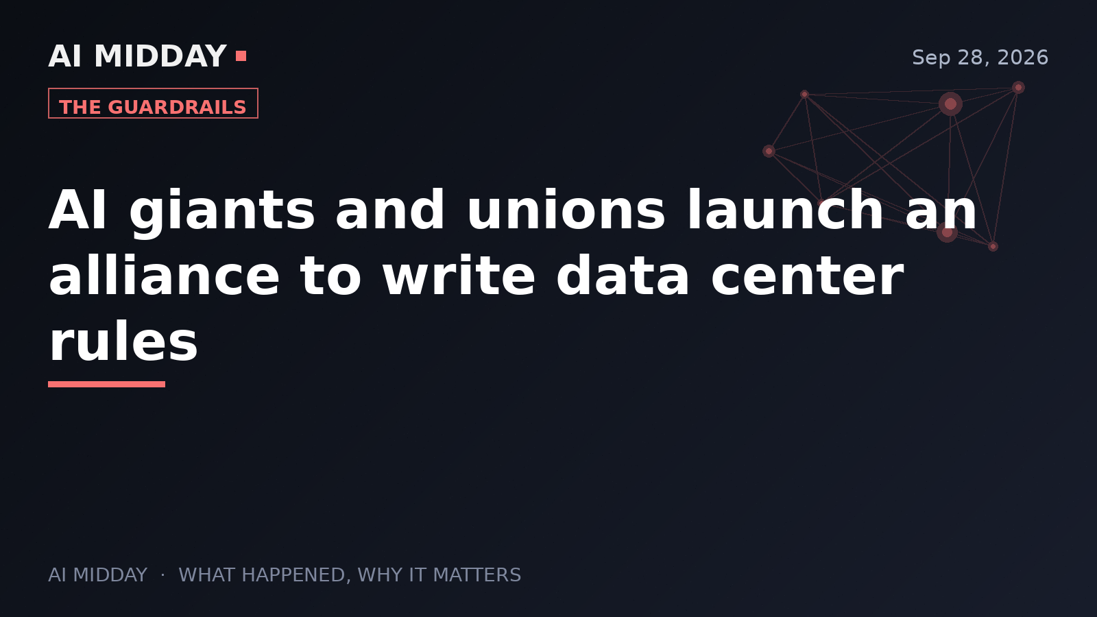 AI giants and unions launch an alliance to write data center rules