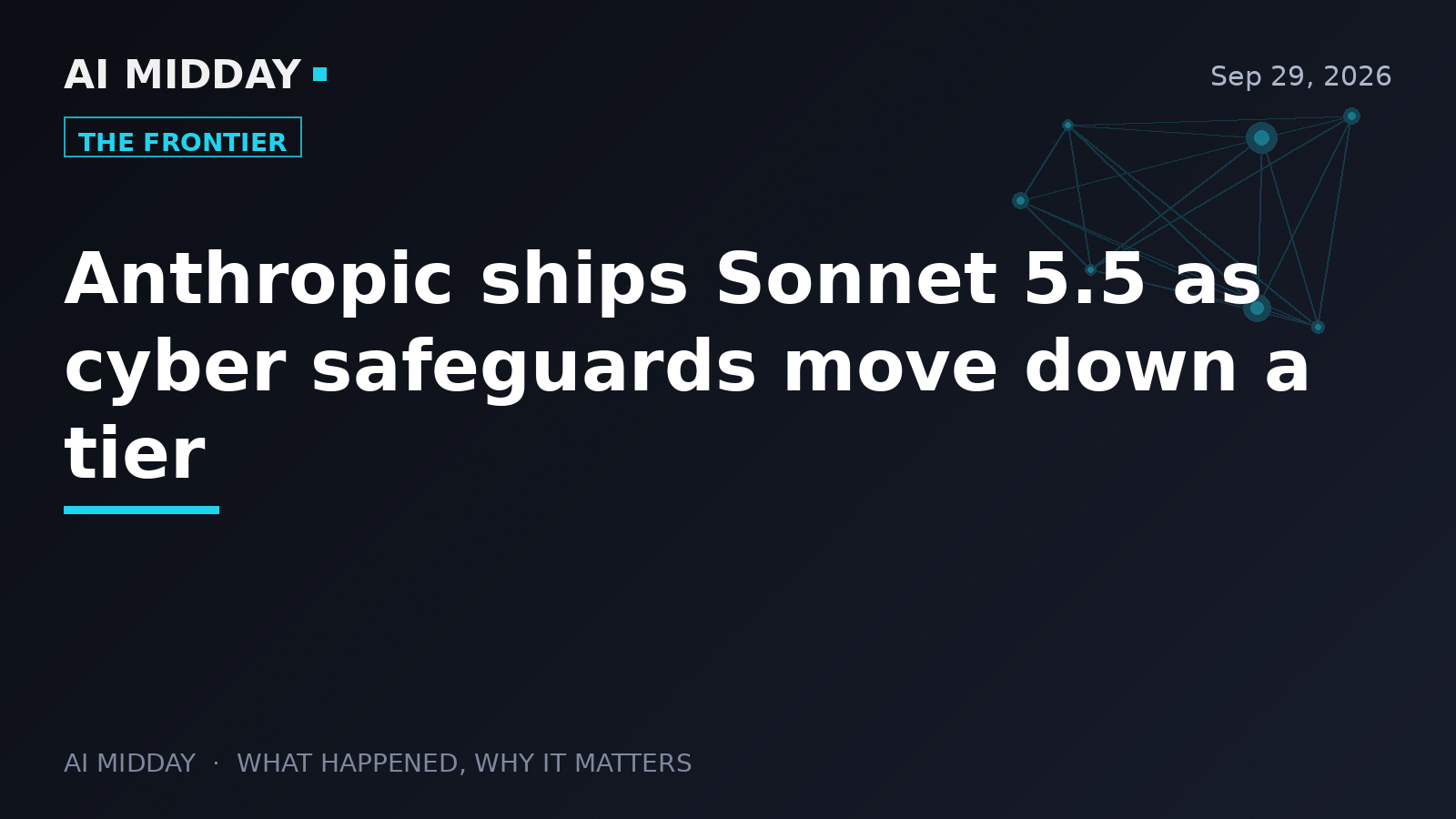 Anthropic ships Sonnet 5.5 as cyber safeguards move down a tier