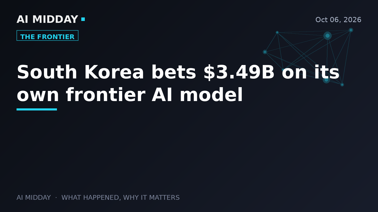 South Korea bets $3.49B on its own frontier AI model