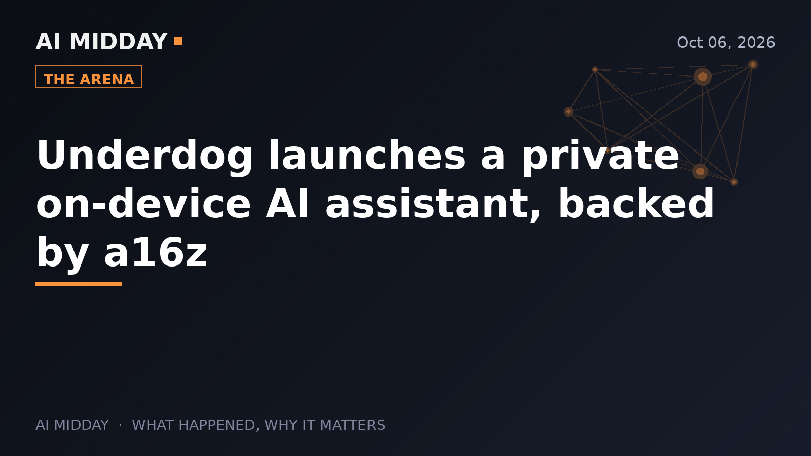 Underdog launches a private on-device AI assistant, backed by a16z