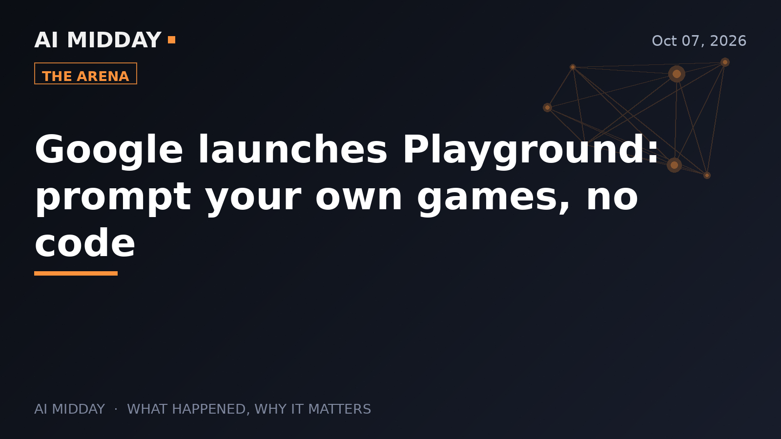 Google launches Playground: prompt your own games, no code