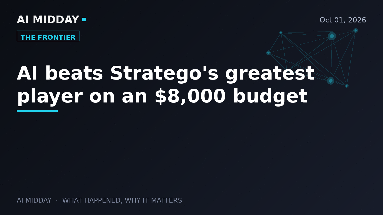 AI beats Stratego's greatest player on an $8,000 budget
