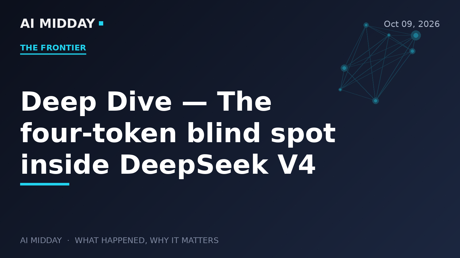 Deep Dive — The four-token blind spot inside DeepSeek V4