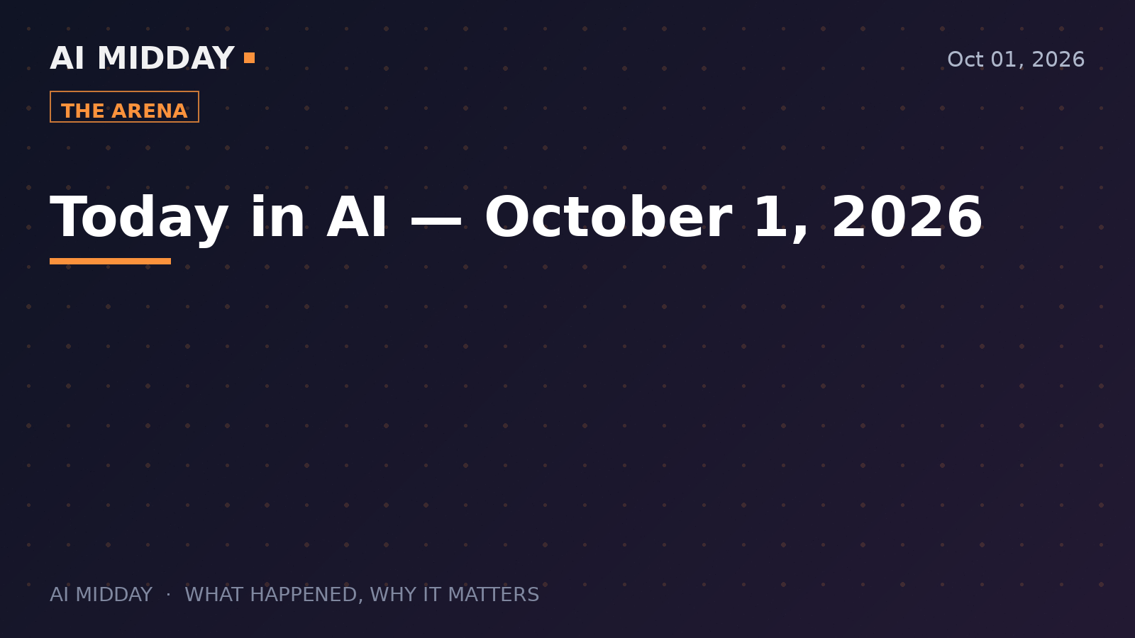 Today in AI — October 1, 2026