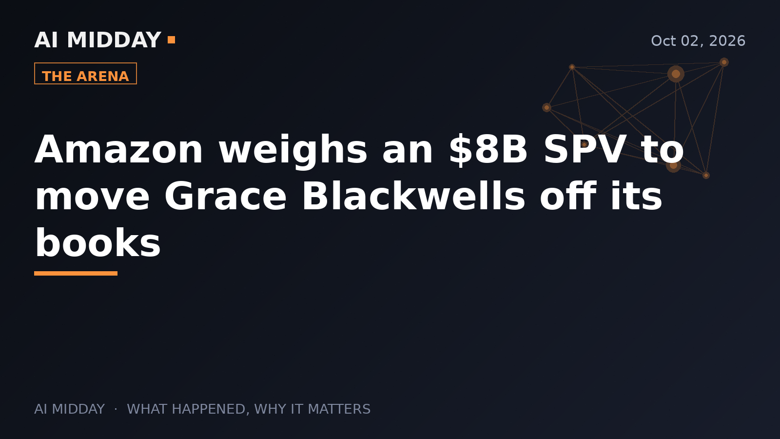 Amazon weighs an $8B SPV to move Grace Blackwells off its books