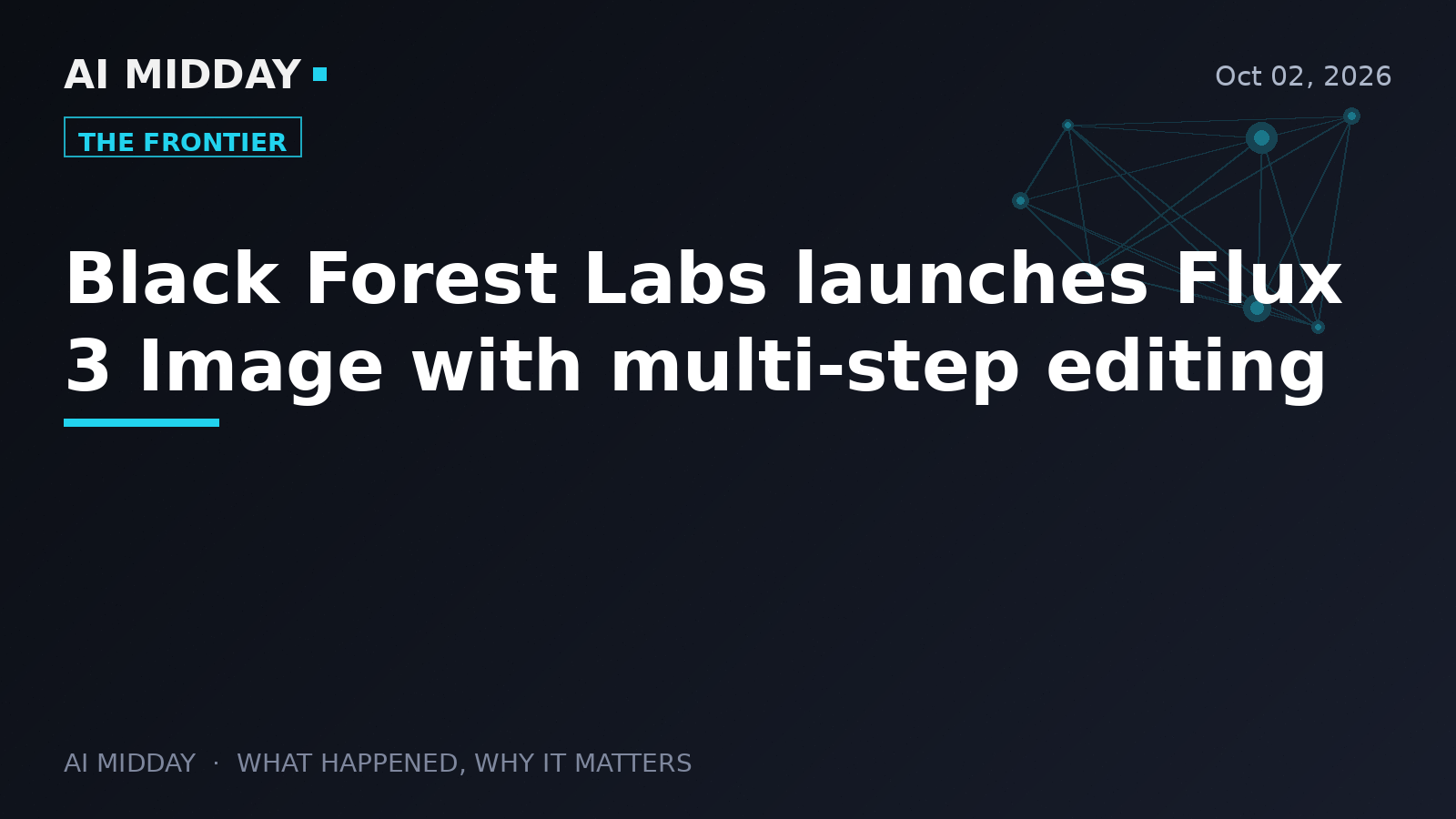 Black Forest Labs launches Flux 3 Image with multi-step editing