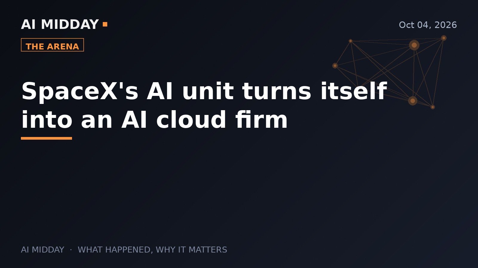 SpaceX's AI unit turns itself into an AI cloud firm