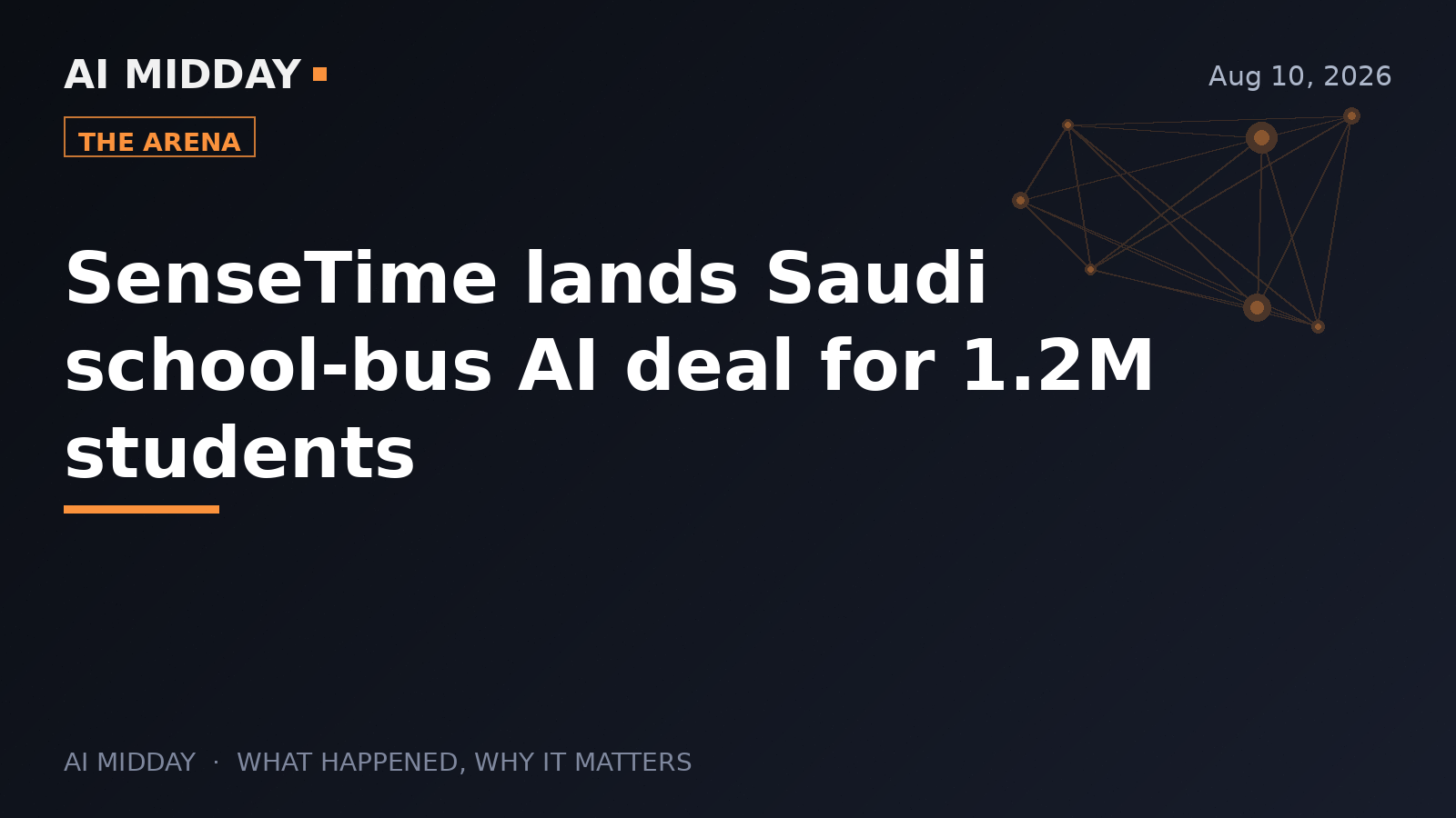 SenseTime lands Saudi school-bus AI deal for 1.2M students