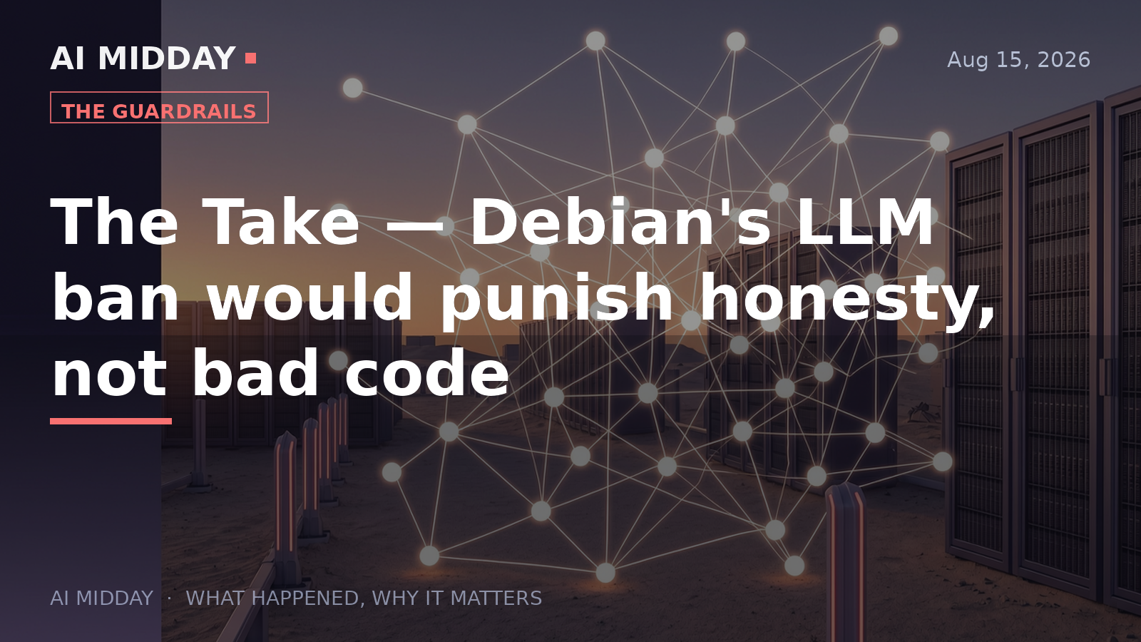 The Take — Debian's LLM ban would punish honesty, not bad code