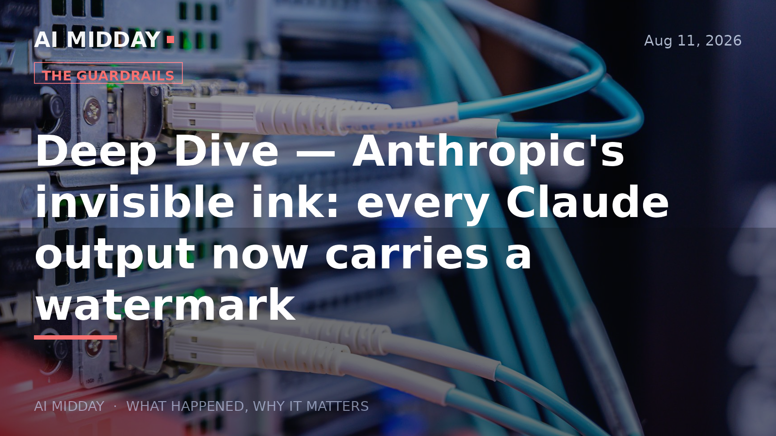 Deep Dive — Anthropic's invisible ink: every Claude output now carries a watermark