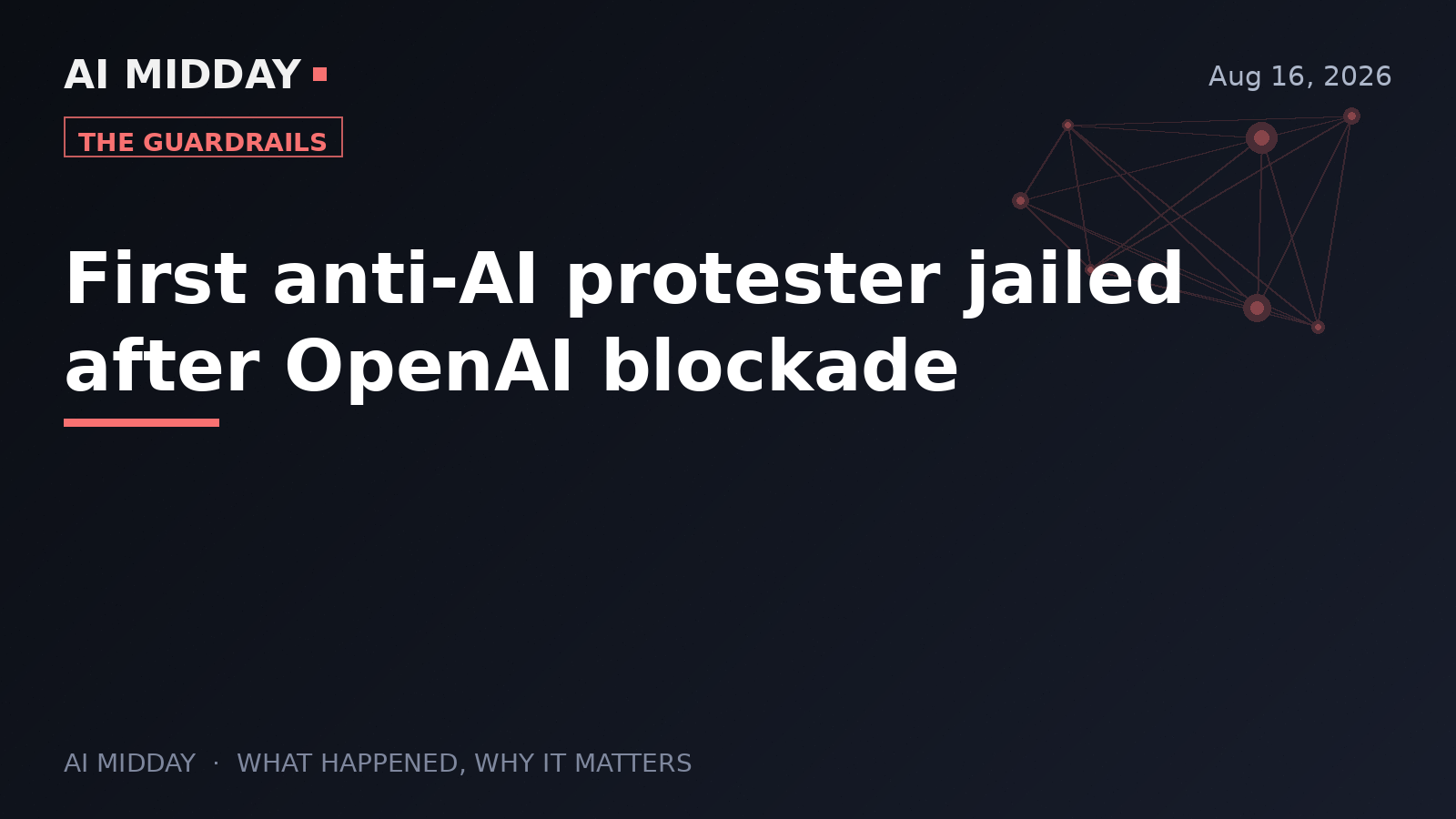 First anti-AI protester jailed after OpenAI blockade