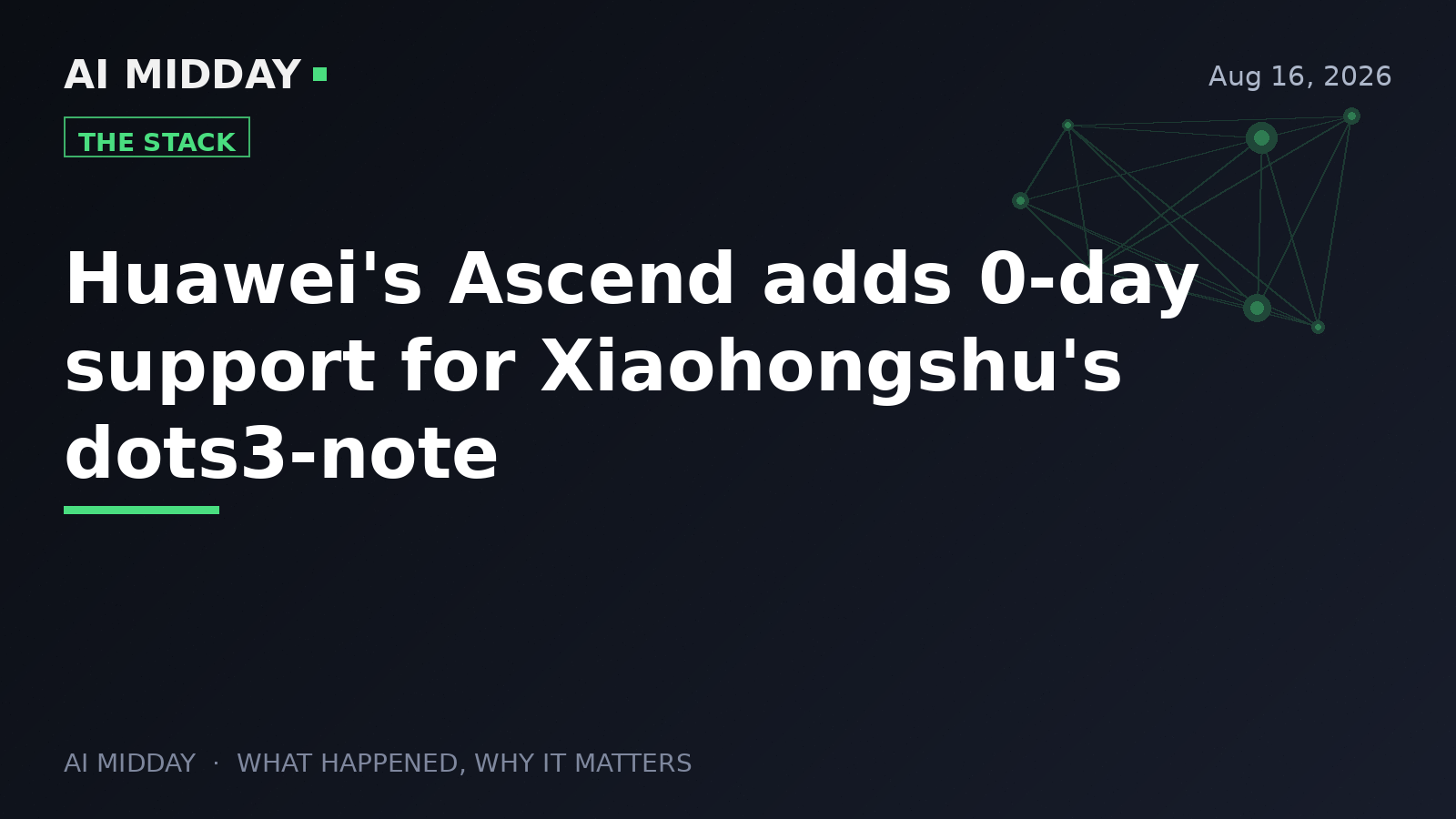 Huawei's Ascend adds 0-day support for Xiaohongshu's dots3-note