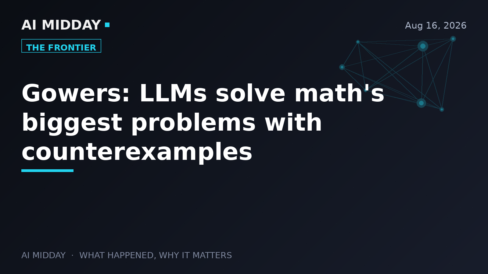 Gowers: LLMs solve math's biggest problems with counterexamples
