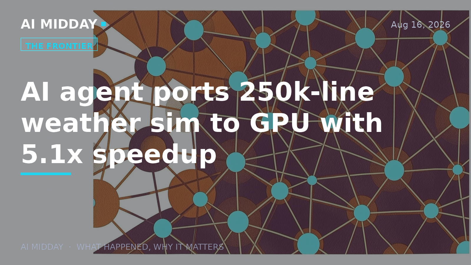 AI agent ports 250k-line weather sim to GPU with 5.1x speedup