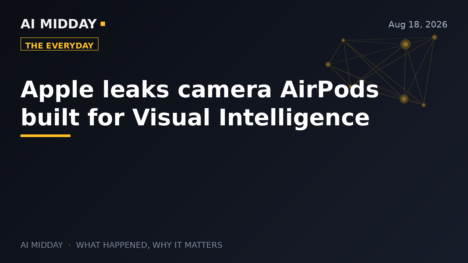 Apple leaks camera AirPods built for Visual Intelligence