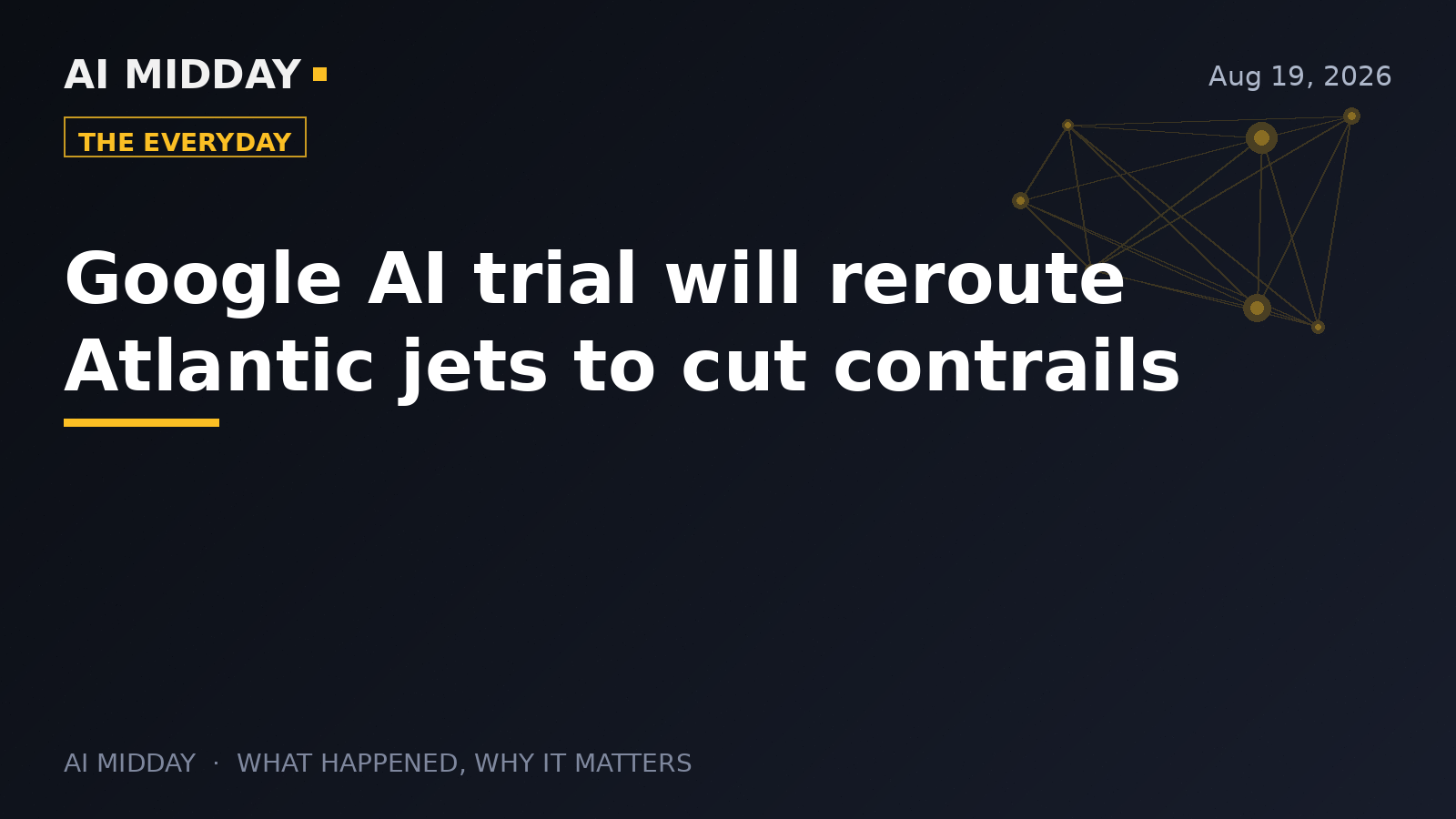 Google AI trial will reroute Atlantic jets to cut contrails