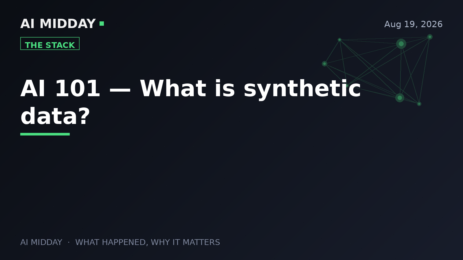 AI 101 — What is synthetic data?