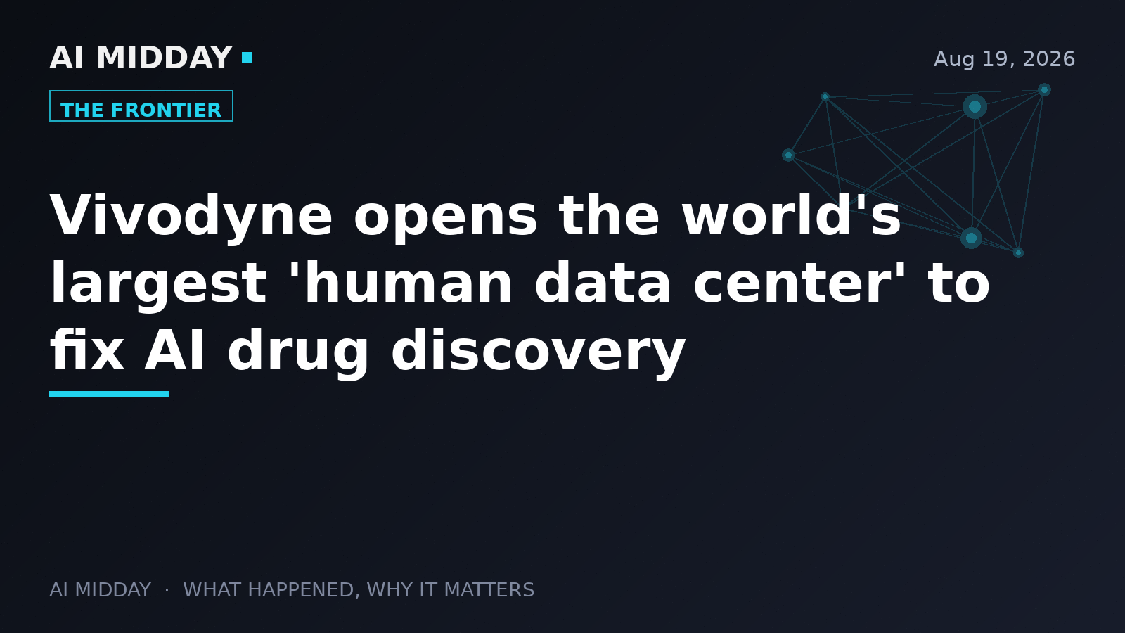 Vivodyne opens the world's largest 'human data center' to fix AI drug discovery