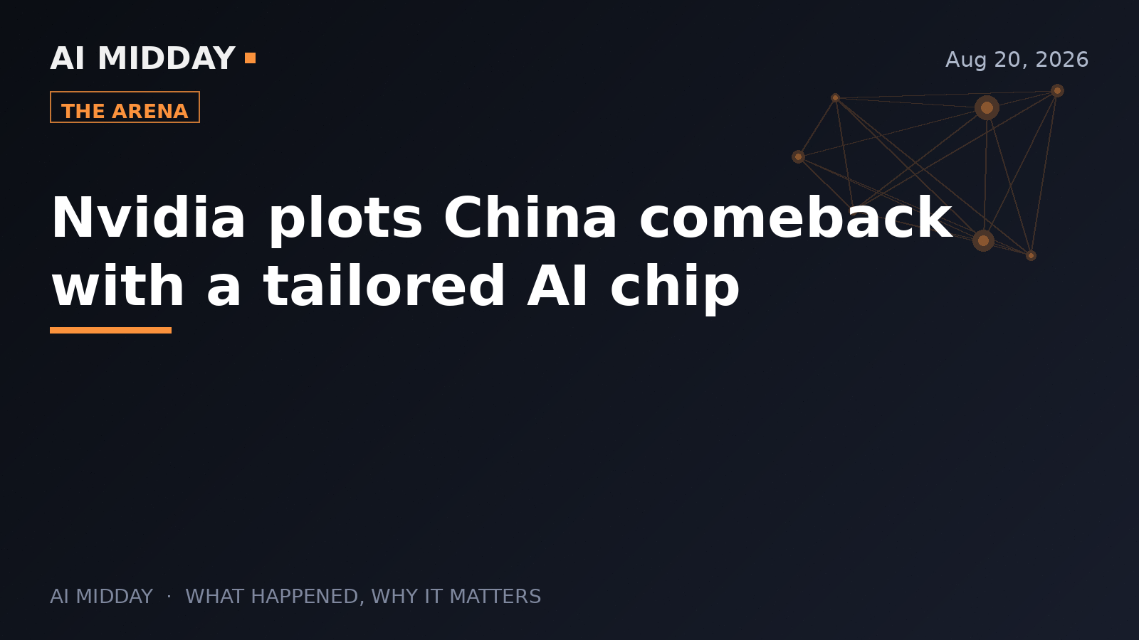 Nvidia plots China comeback with a tailored AI chip