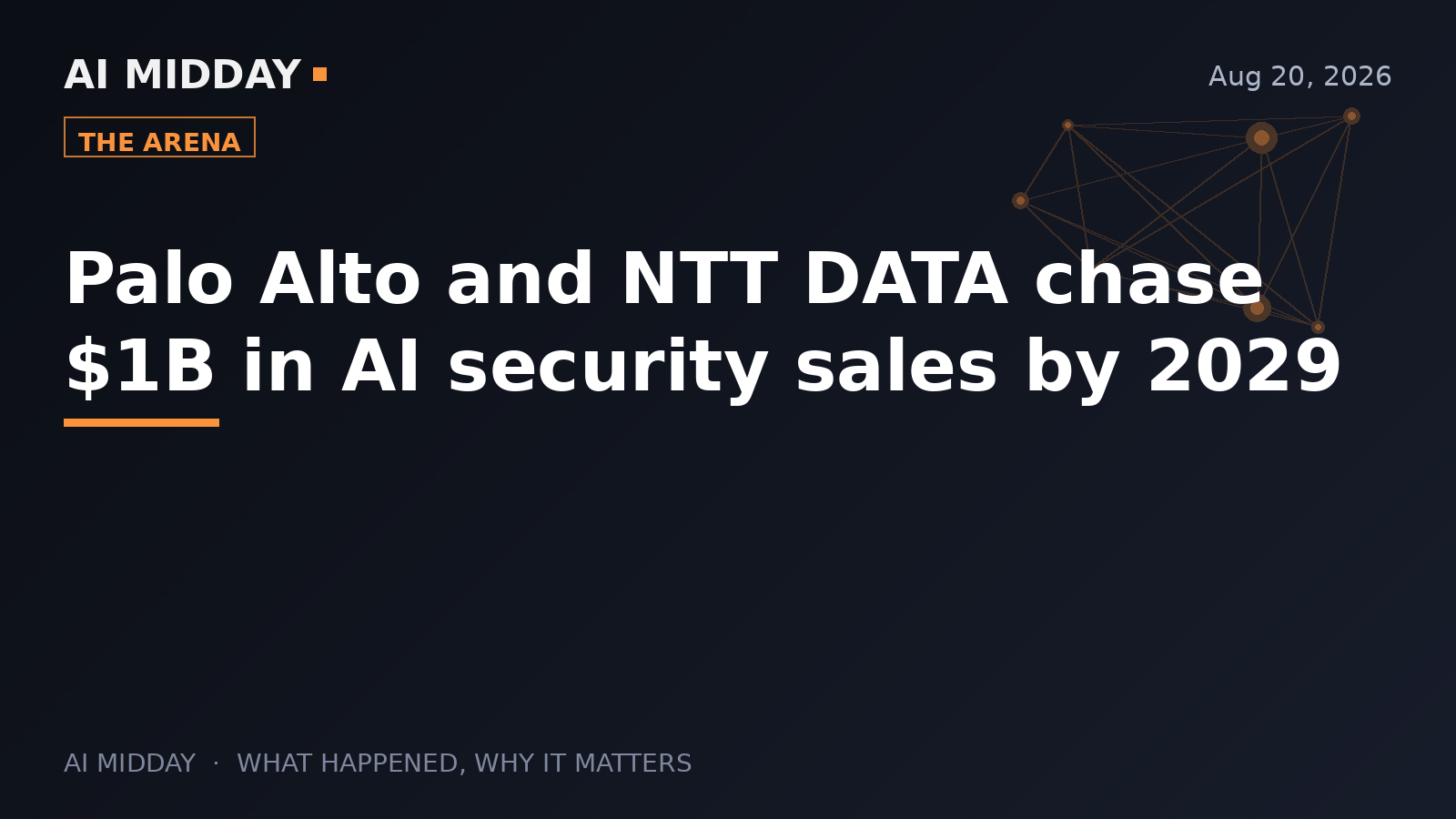 Palo Alto and NTT DATA chase $1B in AI security sales by 2029
