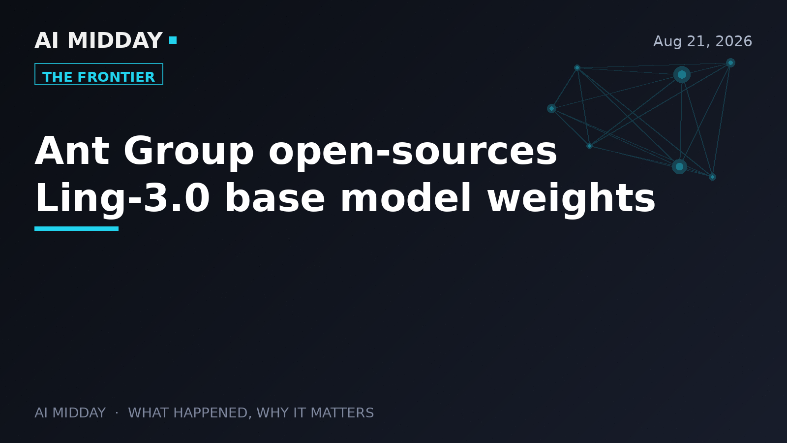 Ant Group open-sources Ling-3.0 base model weights