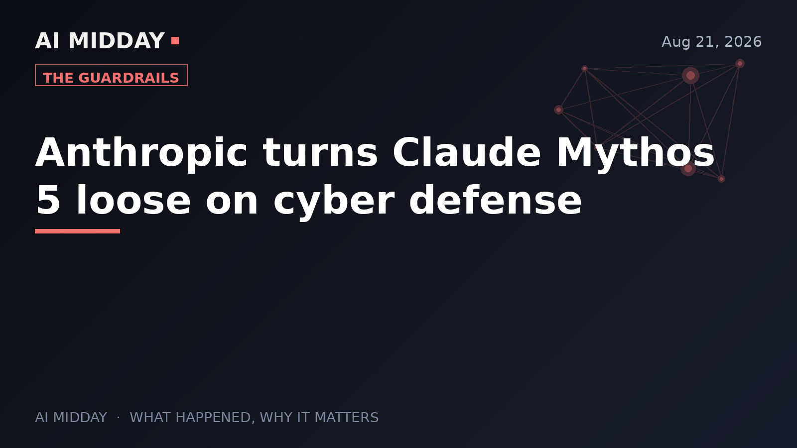 Anthropic turns Claude Mythos 5 loose on cyber defense