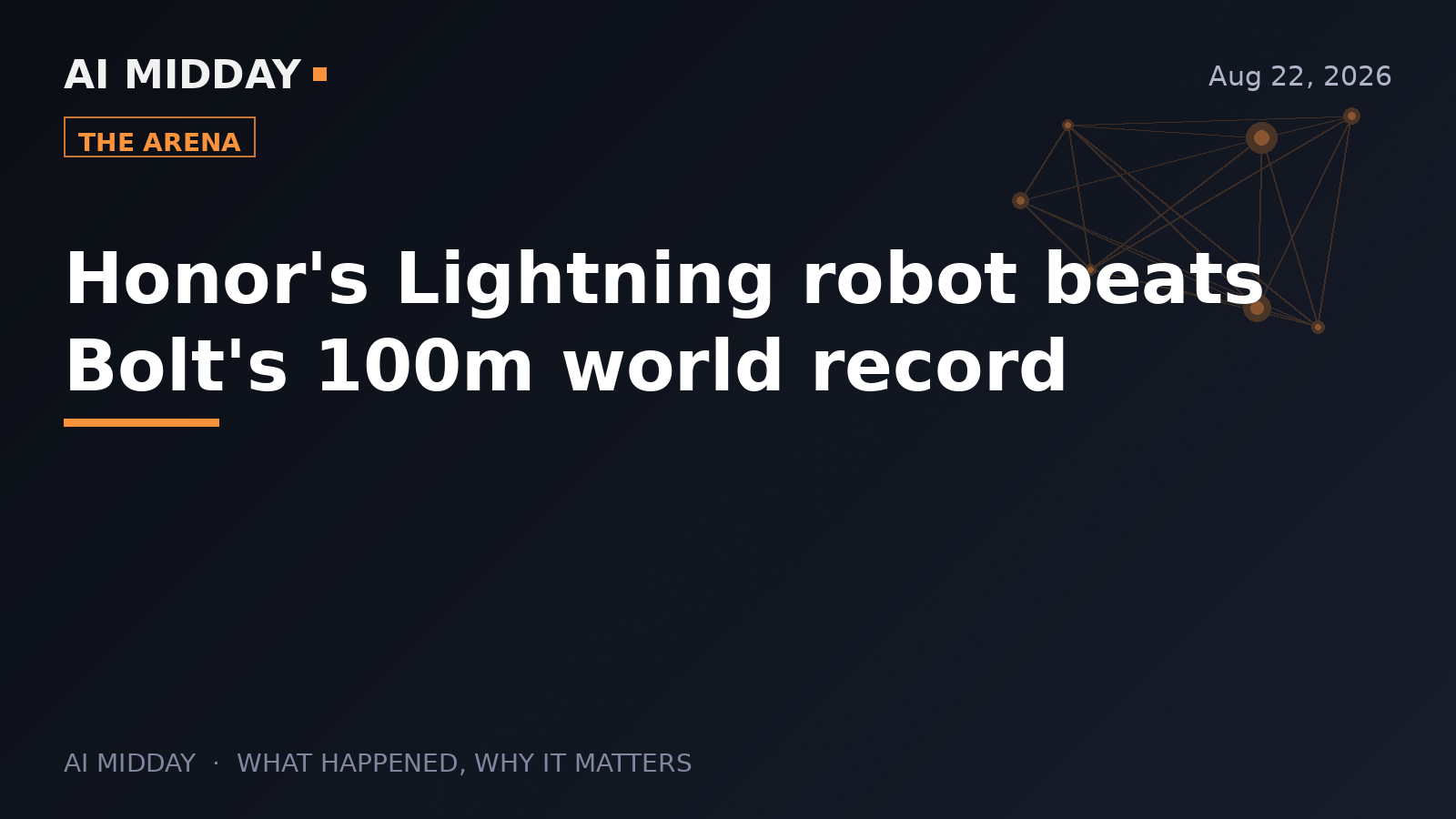 Honor's Lightning robot beats Bolt's 100m world record
