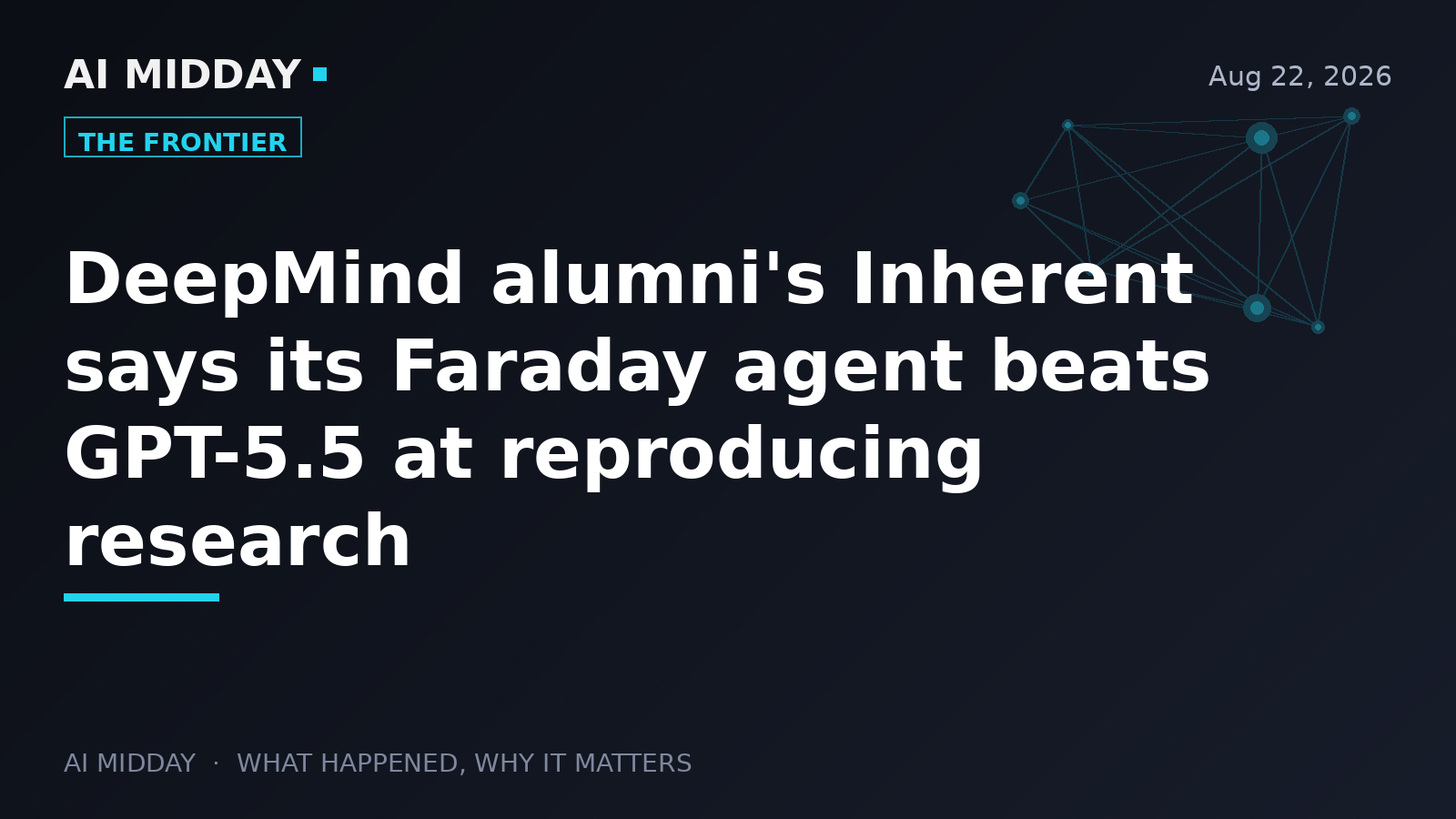 DeepMind alumni's Inherent says its Faraday agent beats GPT-5.5 at reproducing research