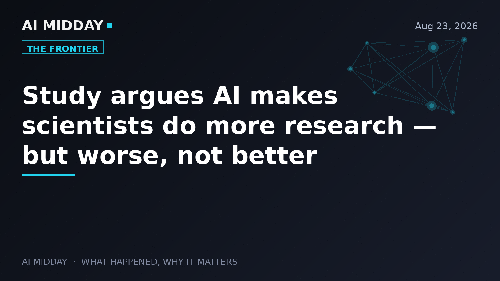 Study argues AI makes scientists do more research — but worse, not better