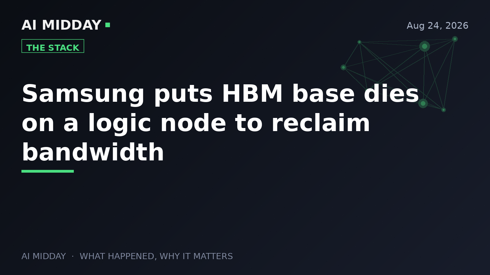 Samsung puts HBM base dies on a logic node to reclaim bandwidth