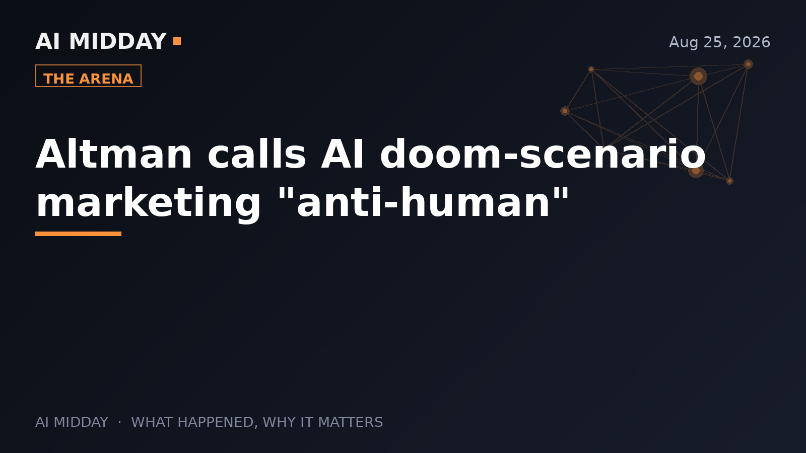 Altman calls AI doom-scenario marketing "anti-human"