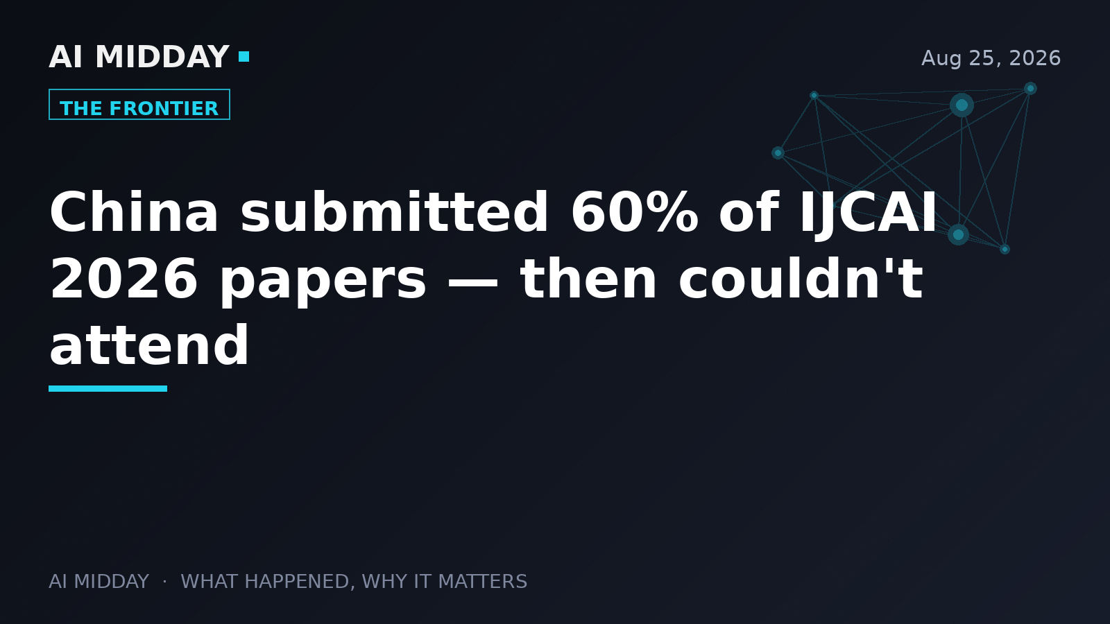 China submitted 60% of IJCAI 2026 papers — then couldn't attend
