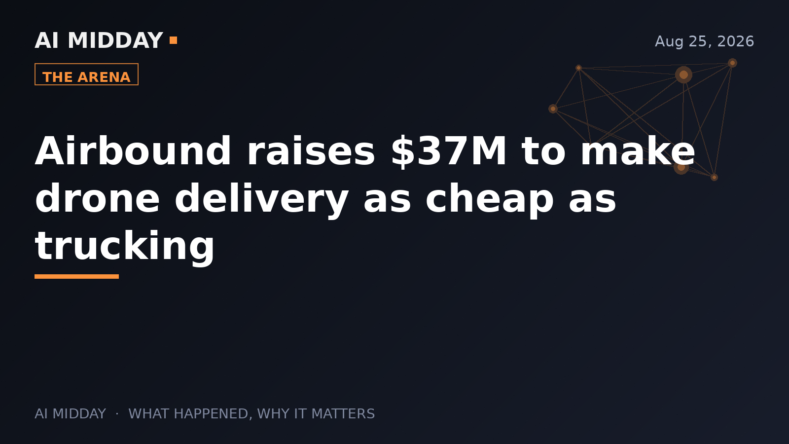 Airbound raises $37M to make drone delivery as cheap as trucking