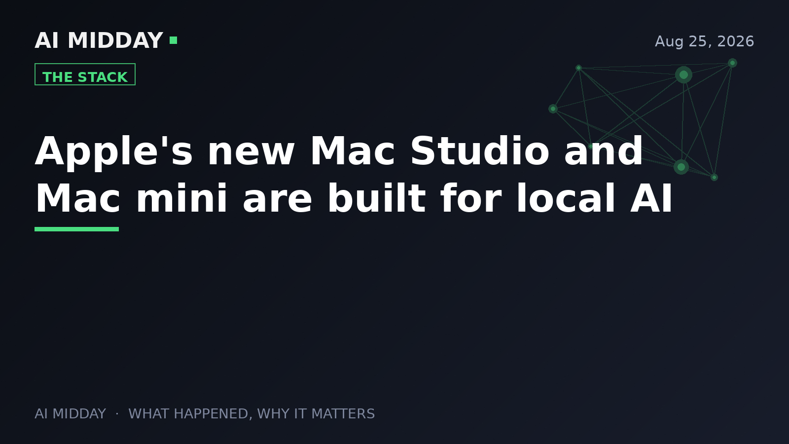 Apple's new Mac Studio and Mac mini are built for local AI