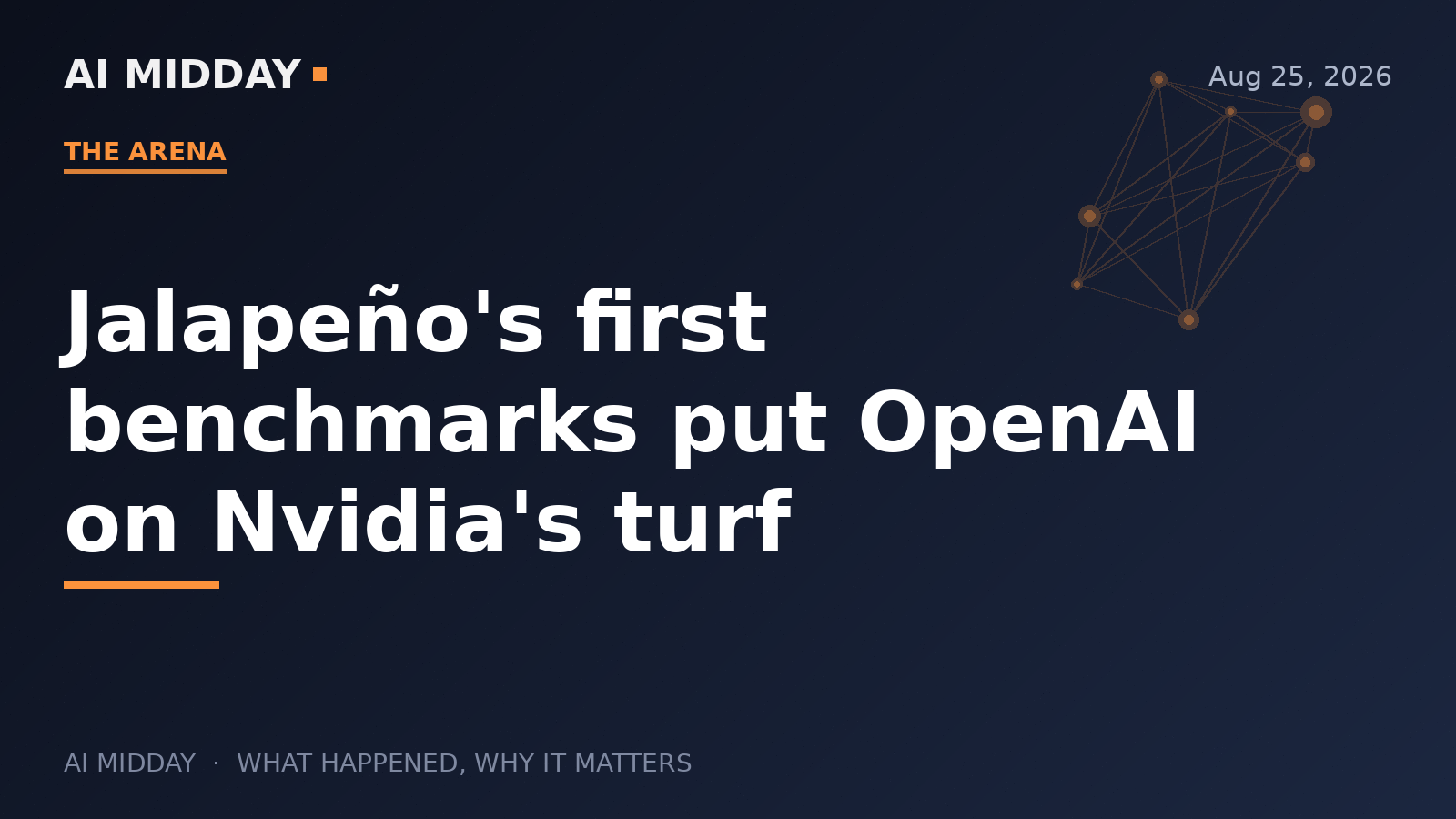 Jalapeño's first benchmarks put OpenAI on Nvidia's turf