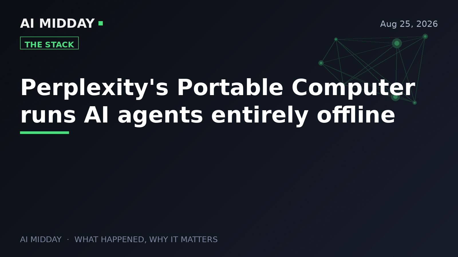 Perplexity's Portable Computer runs AI agents entirely offline