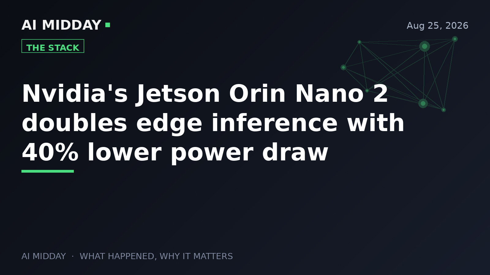 Nvidia's Jetson Orin Nano 2 doubles edge inference with 40% lower power draw