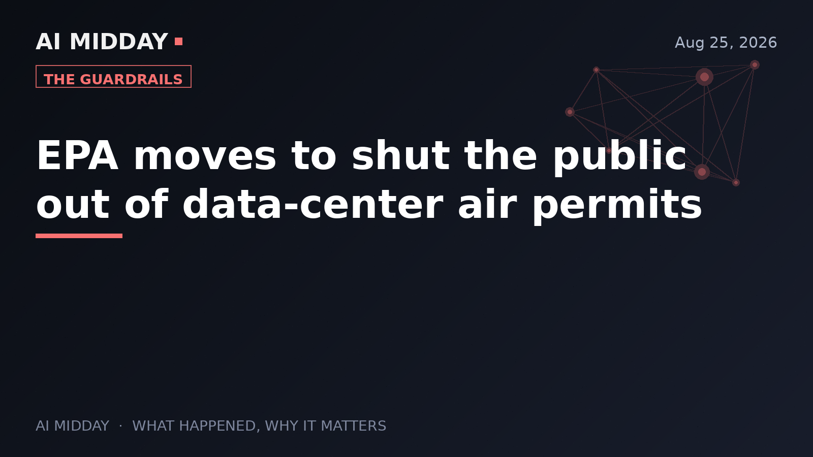 EPA moves to shut the public out of data-center air permits