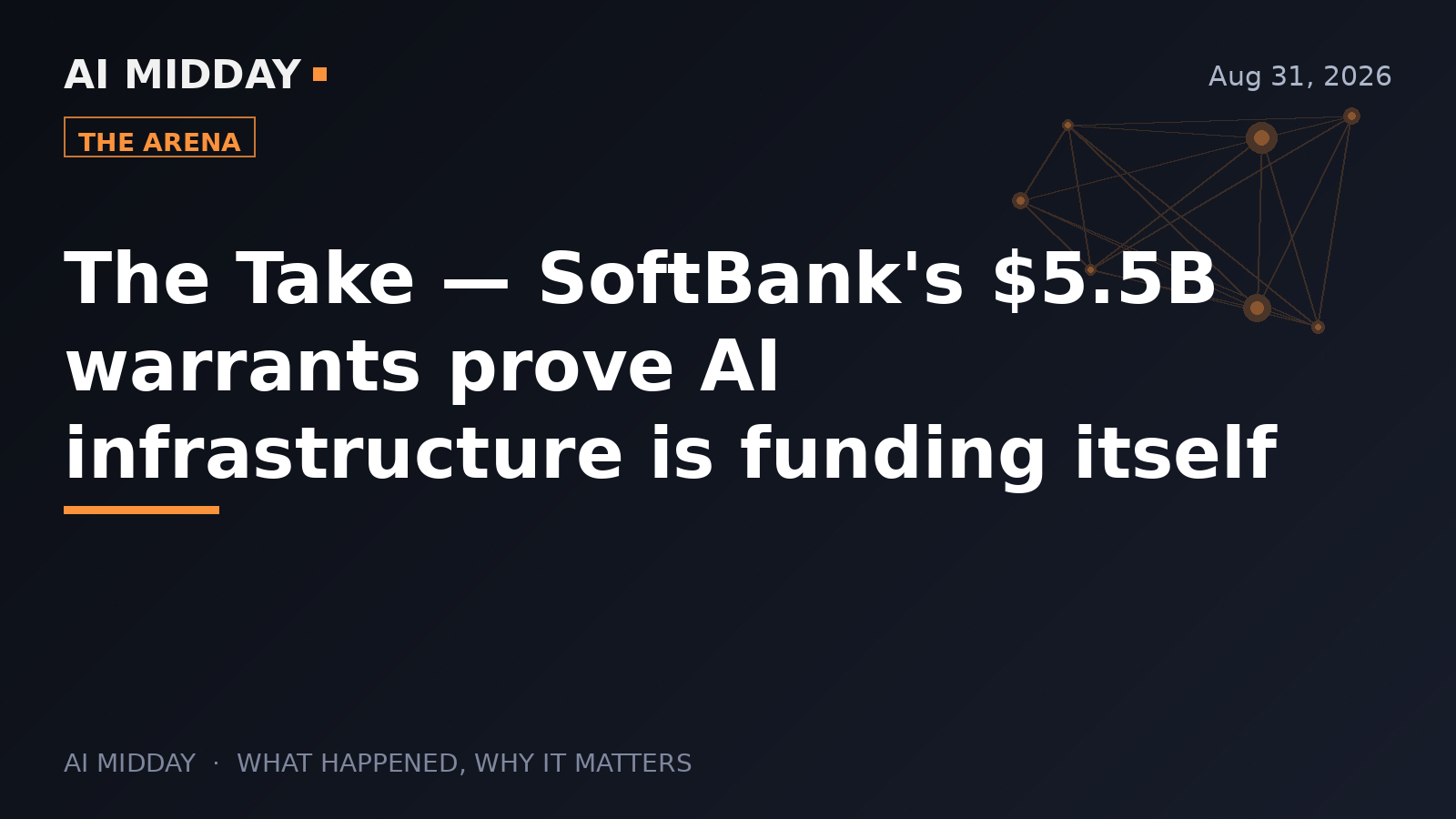 The Take — SoftBank's $5.5B warrants prove AI infrastructure is funding itself