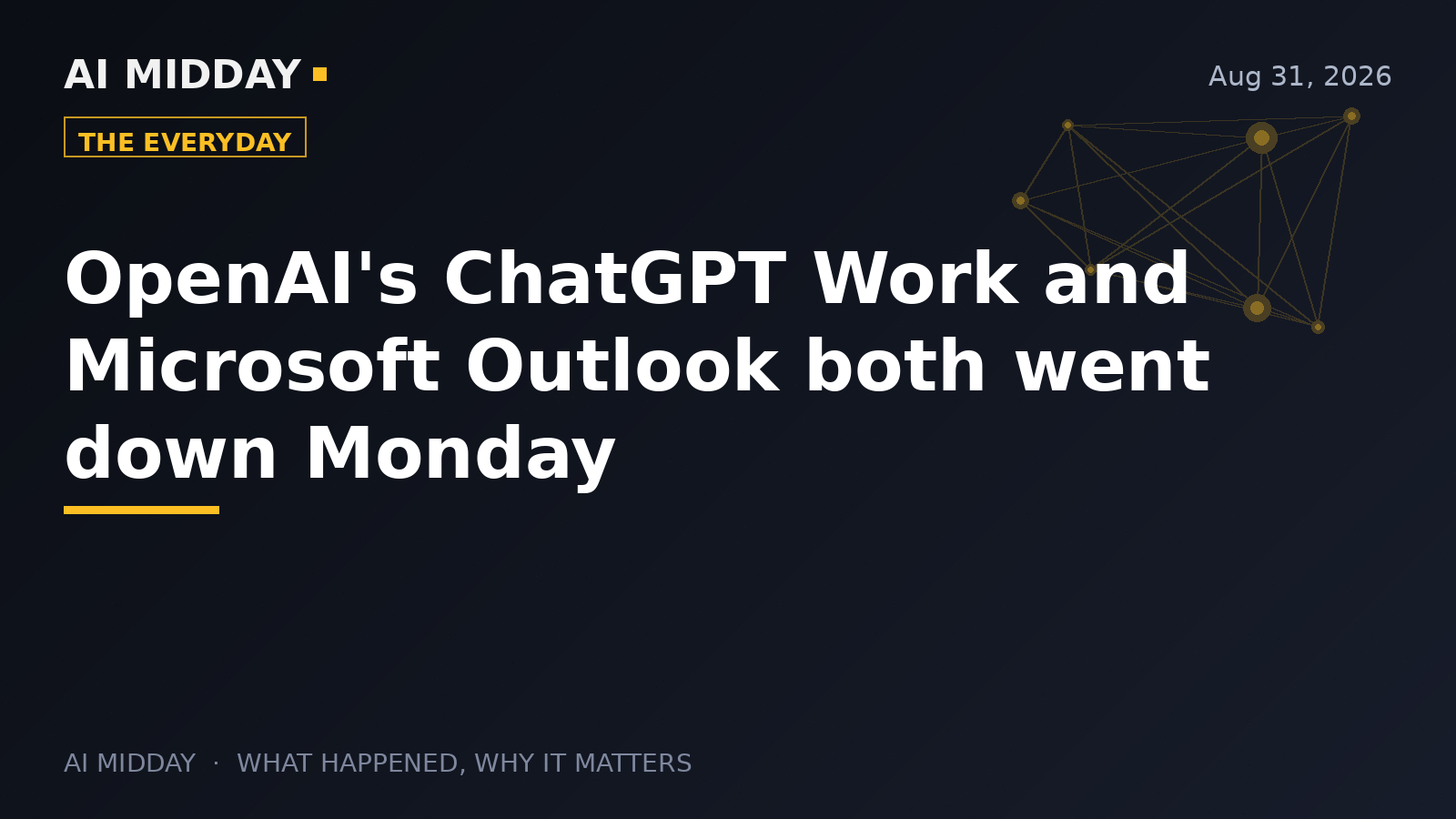 OpenAI's ChatGPT Work and Microsoft Outlook both went down Monday