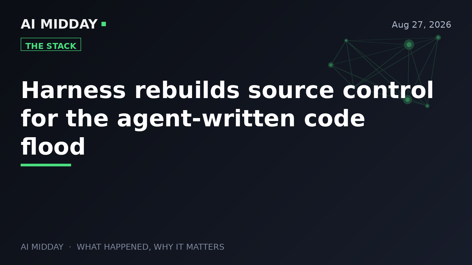 Harness rebuilds source control for the agent-written code flood