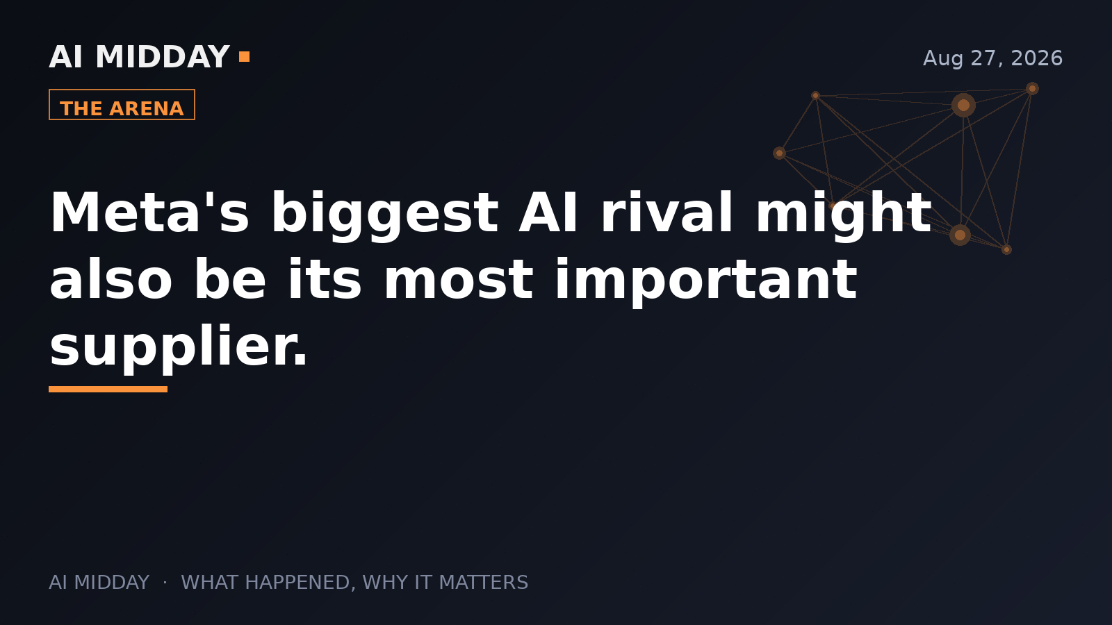Meta's biggest AI rival might also be its most important supplier.