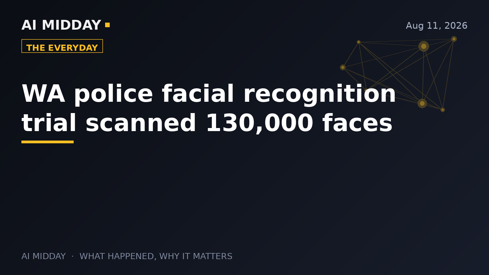 WA police facial recognition trial scanned 130,000 faces