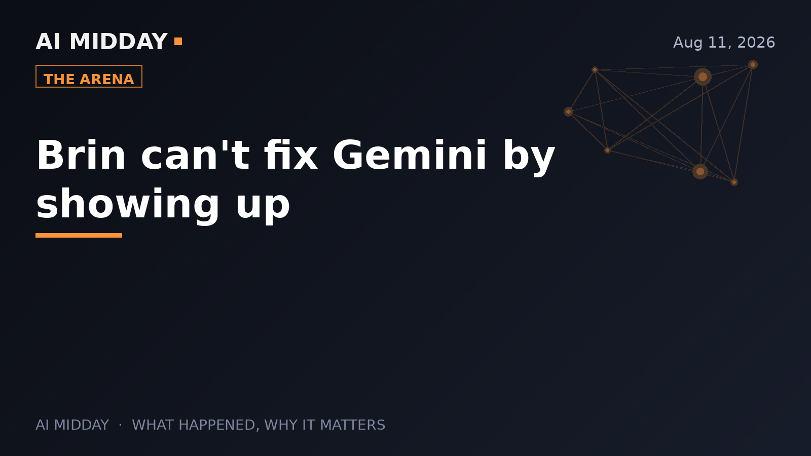 The Take — Brin can't fix Gemini by showing up