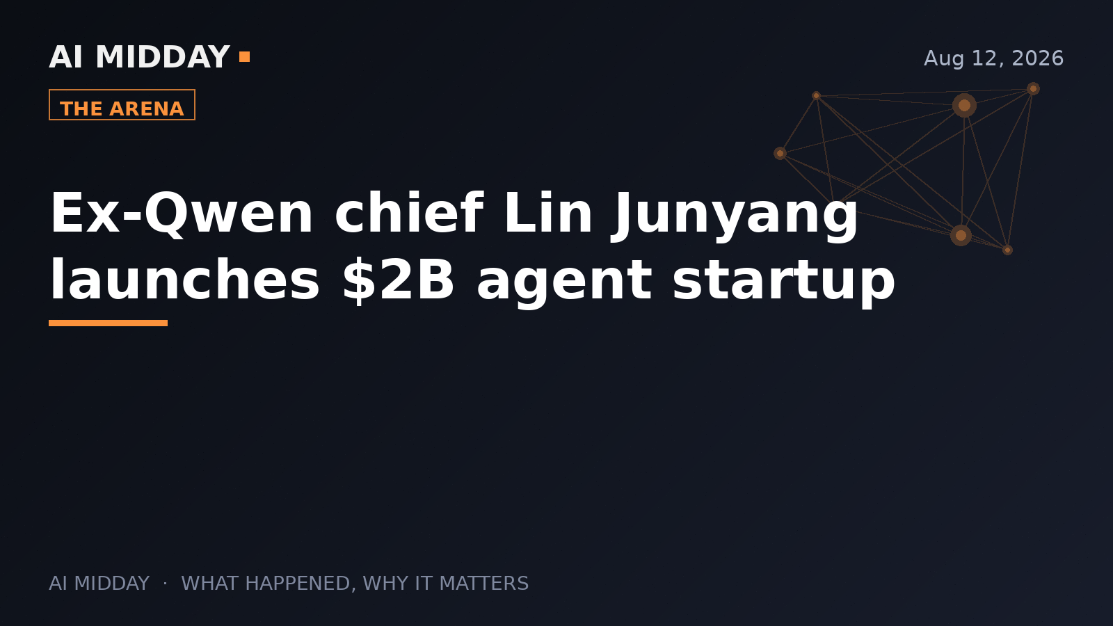 Ex-Qwen chief Lin Junyang launches $2B agent startup